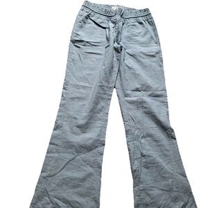 ROXY Light Blue Drawstring Wide-Leg Pants
